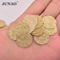 JUNAO 18mm Sewing Round Sequins Clothing Decoration Paillettes Earring Pendant 500g Gold Glitter Sequins