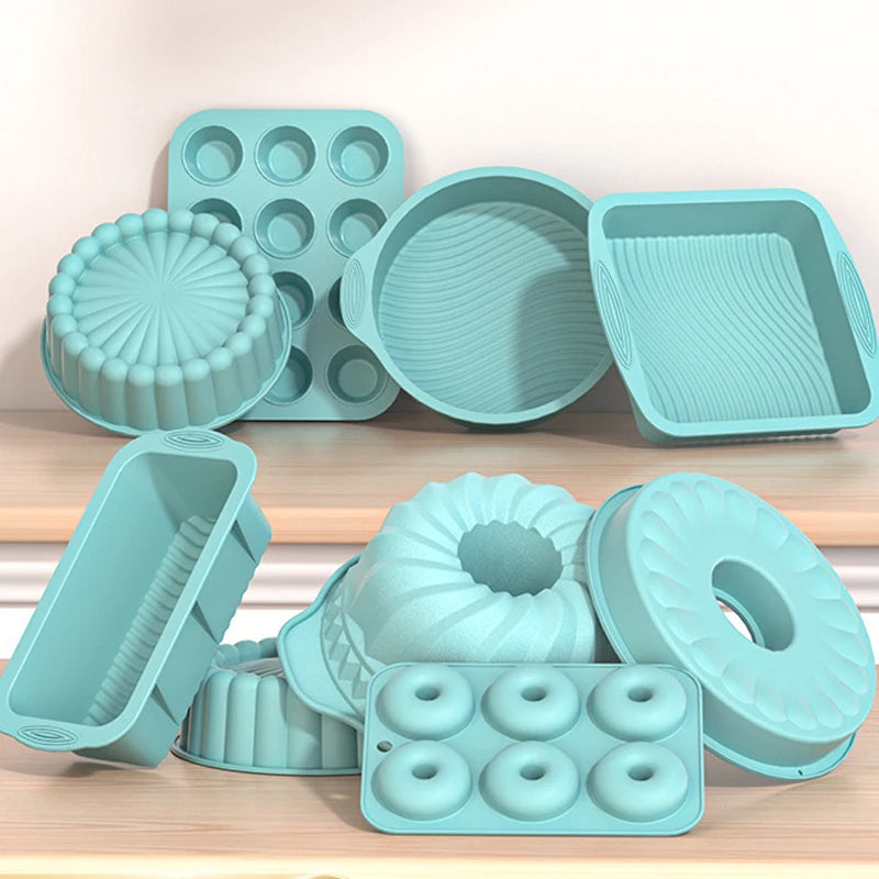 Food Grate Baking Set Mousse Muffin Toast Spiral Silicone Cake Mold Cake Tin Design Molds