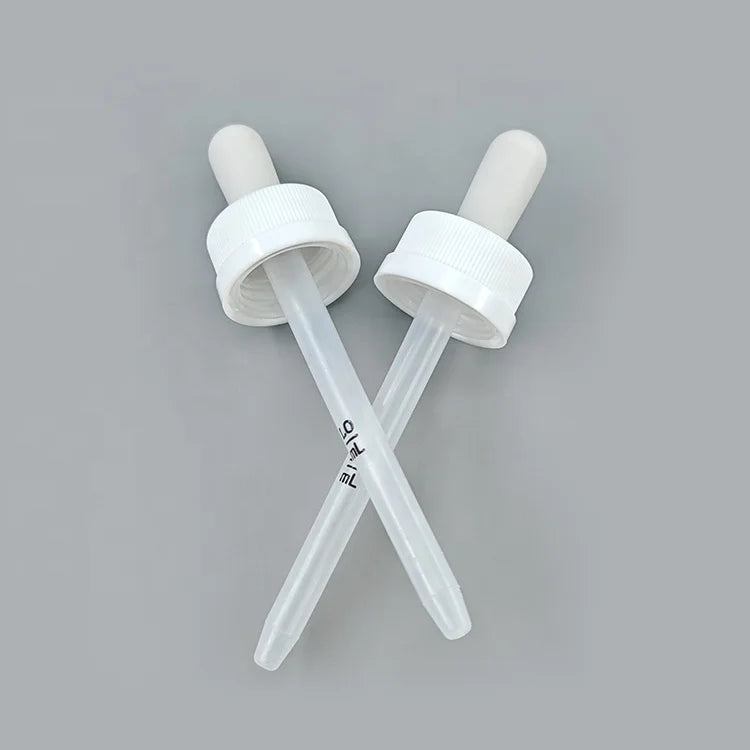 Child-Resistant Dropper Cap Plastic Pipette Hair Growth Serum Dropper Top With Scales