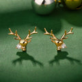 CAOSHI New Hot Selling Creative Zircon Elk Stud Earrings Gold Plating Christmas Earrings Women Jewelry Wholesale