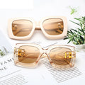 Classic Retro Sunglasses Rectangle Sun Glasses Female Lens Eyewear UV400 Brand Design Vintage Women Plastic AC Unisex 2pcs