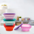 Bpa Free Food Grade Leakproof Microwavable Collapsible Lunch Box Silicone Food Storage Container Silicone Lunch Box