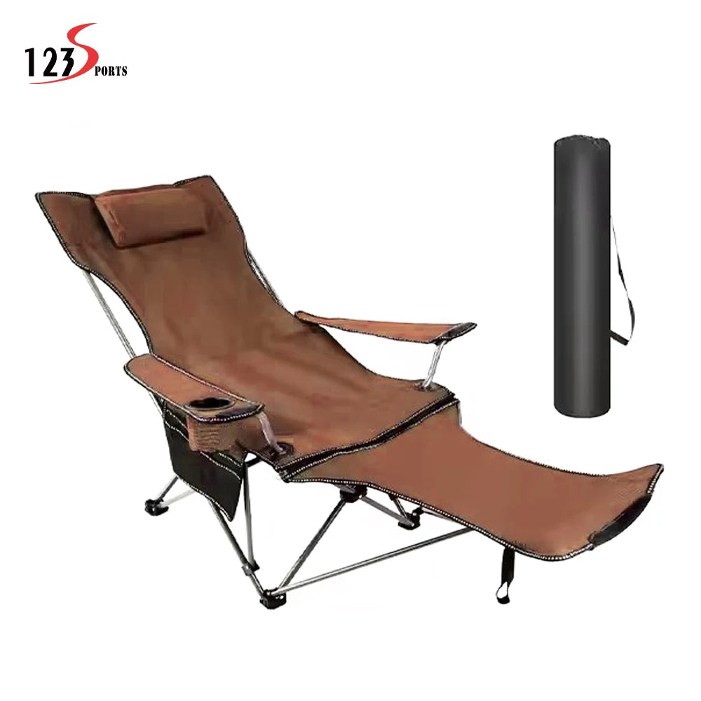 Outdoor Furniture Portable and Lightweight Convenient Camping Lounge Chair With Foot Rest