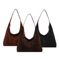 Autumn Winter Retro Large Suede Leather Hobo Bag Women's Branded Armpit New Casual Artificial Suede Tote Shoulder Bag Shopper