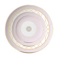 Nordic Classic Bone China Dinnerware Set 12\" 10.5\" 8\" 6.5\" Golden Rim Pink Ceramic Plates for Weddings & Home Decor