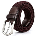 Multicolored Knitted Fabric Web Elastic Woven Golf Stretch Braided Belt for Men Boys Jeans Pants Unisex