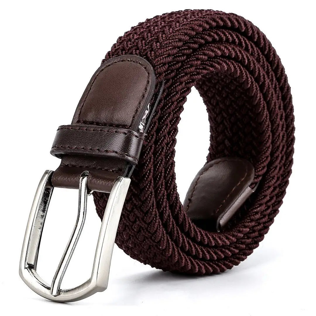 Multicolored Knitted Fabric Web Elastic Woven Golf Stretch Braided Belt for Men Boys Jeans Pants Unisex