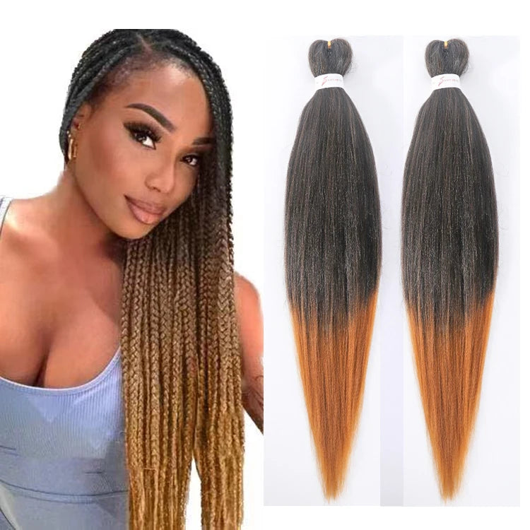 Free Sample Hot Sale Extensions Crochet for African Expression Ombre Easy Braids Pre Stretched Synthetic Braiding Hair