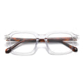 Italian Handmade Men's Optical Acetate Eyeglass Frame Custom Business Classic Style with Solid Pattern Thick Lenses