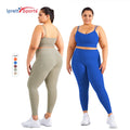 Wallety Sports Case Sportswear Gym Wear Women Sets Plus Size Gym Fitness Sets Men and Women 2pcs Yoga Sets Plaid Pattern