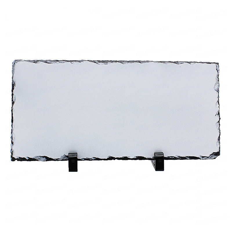 Sublimation Rectangle Photo Frame Heat Transfer Print Rock Stone Display Holder Blank Slate Rock Frame