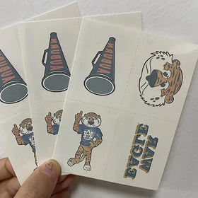 Your Own Logo Artwork Design Custom Eco-Friendly White Temporary Tattoo Sticker Waterproof Color Tattoo for Body
