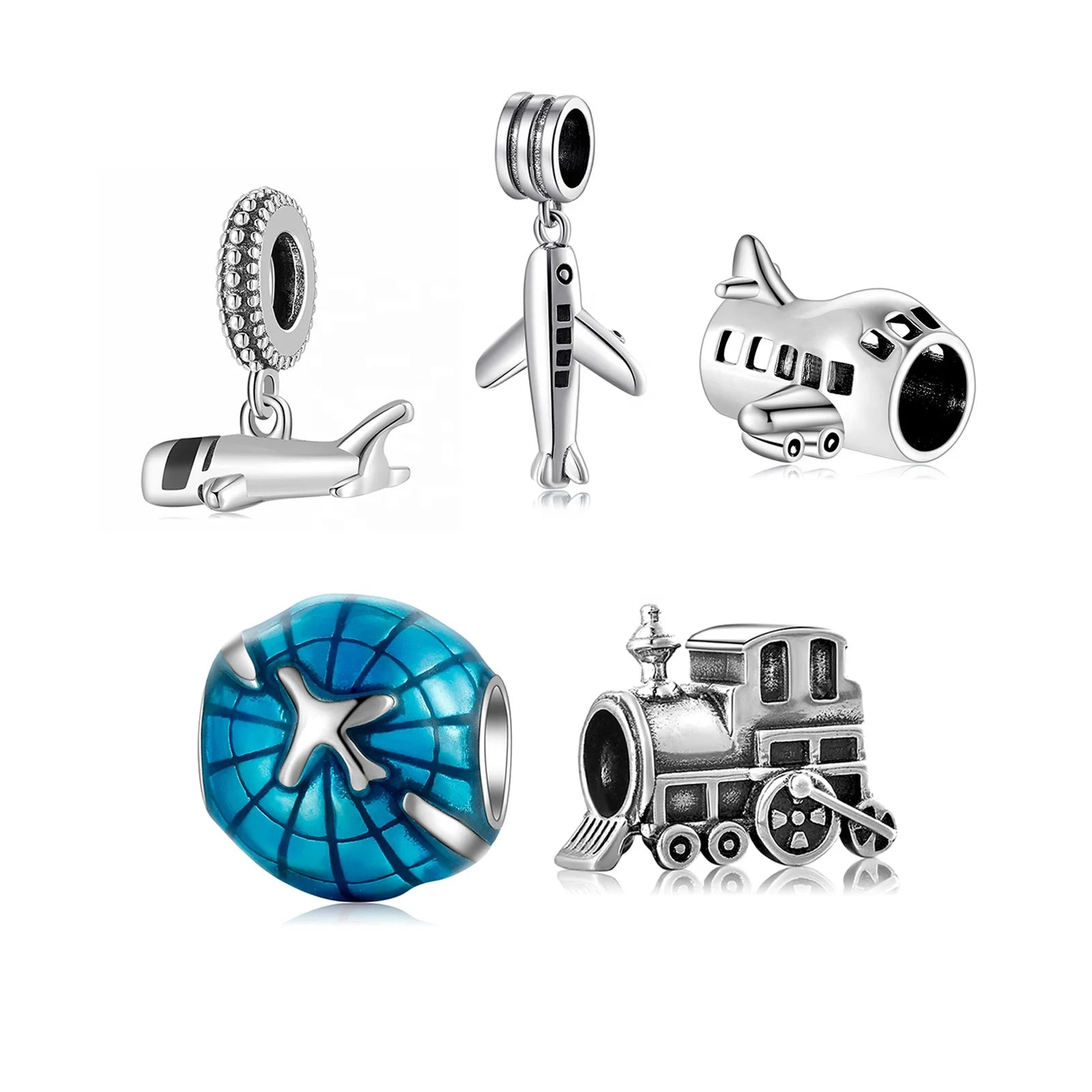 Real 925 Sterling Silver Colorful Endless Fun Helicopter Enamel Charm Beads Fit Charms Bracelets Jewelry Fashion Dropshipping