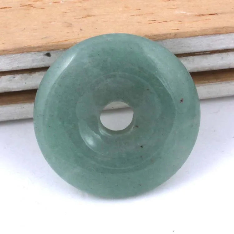 2023 Green Aventurine Donut Rainbow Round Donuts Natural Gemstones Stones Donuts Pendants Crystal Healing