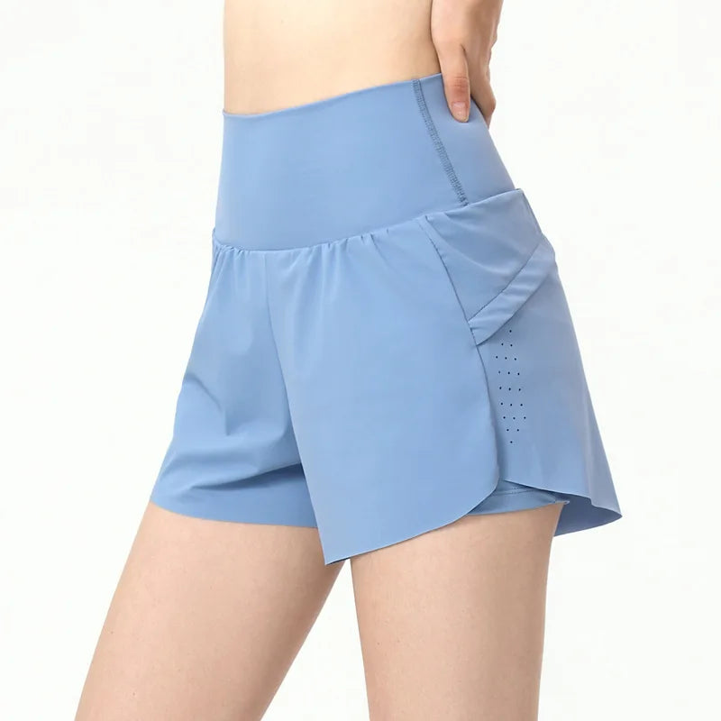 Anti Glare Running Shorts Women's Casual Fitness Shorts Outerwear Quick Drying Loose Fitting Breathable Yoga Shorts