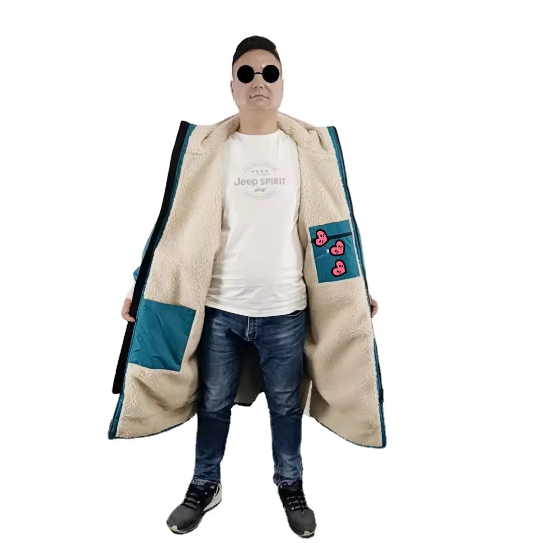 High Quality Microfiber Swim Parka Long Sleeve Warm Waterproof Changing Robe with Custom Logo New Design Wholesale