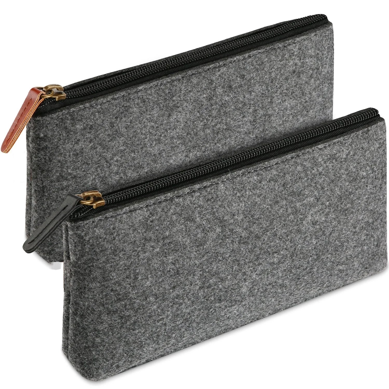 Pencil Bag Pen Case Felt Students Stationery Pouch Zipper Bag for Pens Pencils