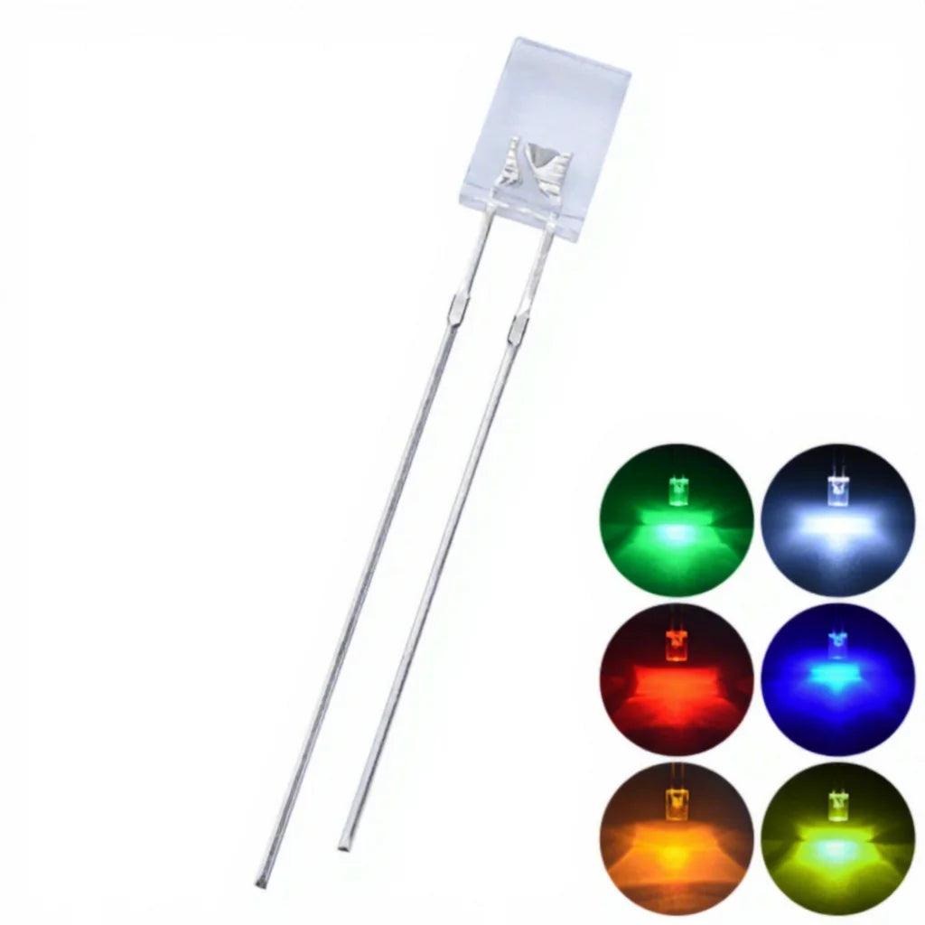 Czinelight High Quality 257 Square Top Led Diode Red Blue Green Orange Diffused 2*5*7mm Emission Diode