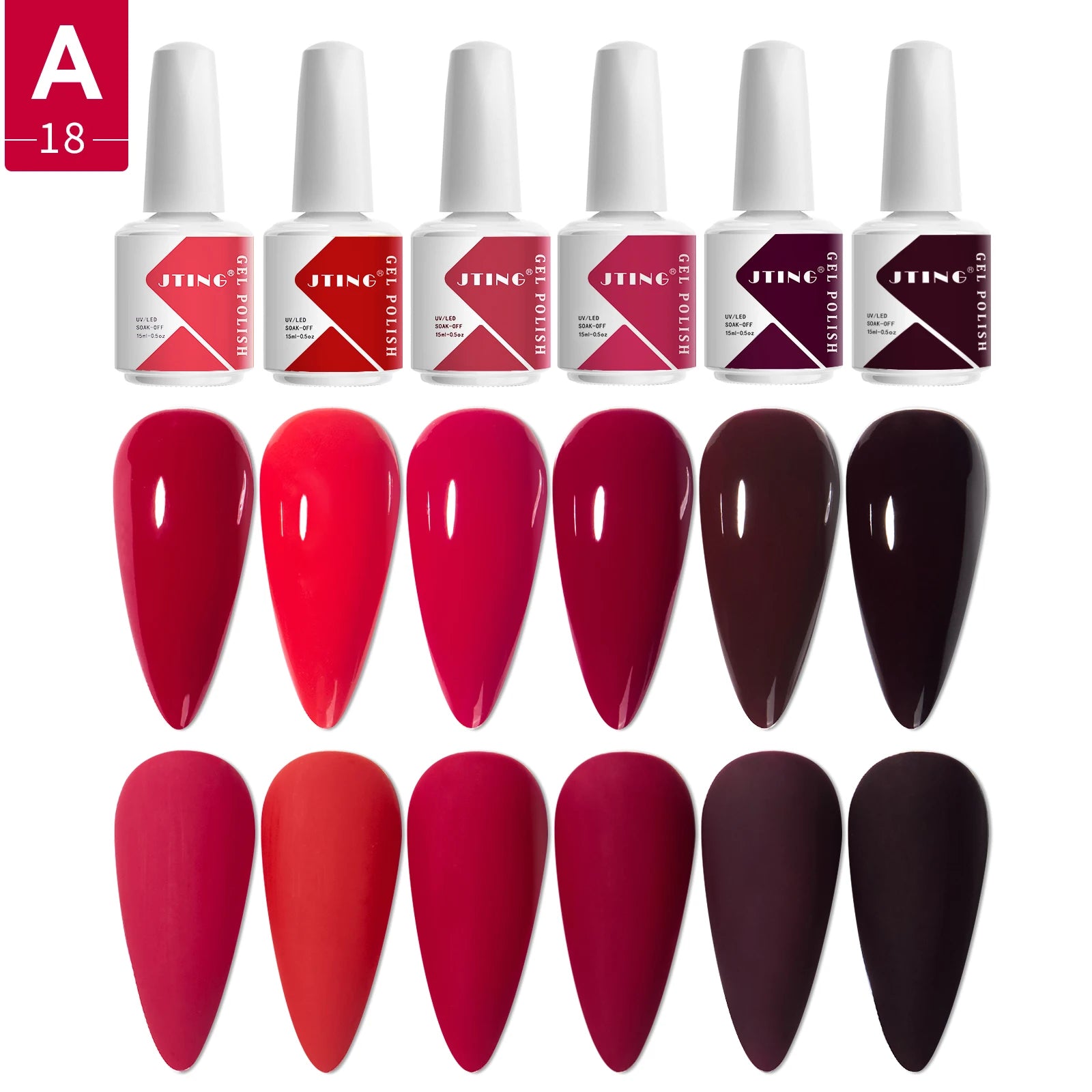 JTING Professional Semi Permanent Nail Polish Uv Led 6 Colors Gel Polish Set OEM Wholesale Nail Supplier Vendor