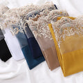 Wholesale of New Pearl Chiffon Scarves Fashionable Lace Embellishments Scarves and Women's Shawls