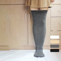 Women's Extra Long Over the Knee Thigh High Socks Wholesale Winter White Black Cotton Breathable Knitted Plus Size