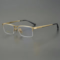 Pure Titanium Half Frame Square Myopia Glasses Frame Unisex Business Simple Ultra Light Shenzhen