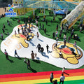 Customized Factory Sale Non-powered Amusement Park Playground White Inflatable Pillow Pad Jumping Cloud for Park