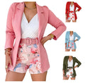 Latest Design Fashion Ladies Blazer and Shorts Sets Printed Elegant Women Blazer Set for Women With Belt