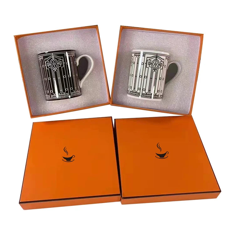 Custom Logo Craft Paper Ceramic Coffee Cups Mug Box Packaging Luxury Mug Set Gift Boxes for Mugs