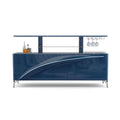 Luxury High-End Automatic Lifting Wine Cabinet Remote Control Luminous Wood Sideboard Contemporary for Hotel Club Living Room