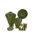 Wholesale Avocado Green Wind Model Tray Display Props New Light Luxury Double-Sided Necklace Screen Jewelry Container