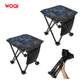 WOQI Factory Direct Sale Adjustable Small Portable Outdoor Folding Stool Chair With Pocket