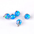 2pcs Unisex Body Piercing Studs Jelly Opal 4mm & 5mm Claw Setting Titanium Alloy Wedding Lip Nose Belly Button Piercings