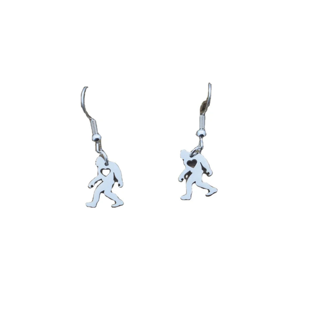 Stainless Steel Sasquatch Bigfoot Earring