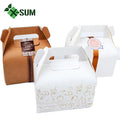 Bio-degradable Custom Paper Sleeve for Cake Box  Paperboard Pastry Small Baking Cake Box