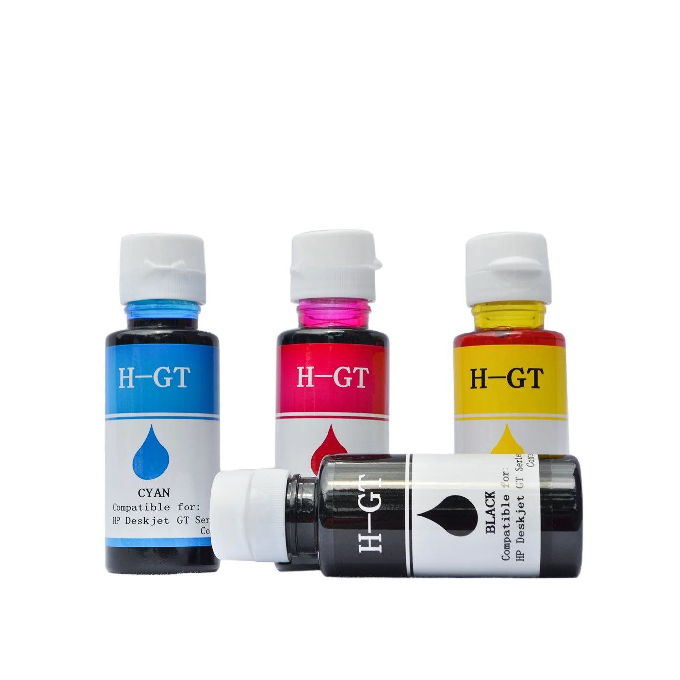 HESHUN GT51 GT 51 52 53 53XL GT52 GT53 GT53XL Black Compatible Bottle Water Based Refill Ink Tinta for HP 415 5810 Printer