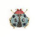 Custom Ladybug Animal Crystal Rhinestone Brooches Women's Jewelry Pins for Wedding Party Engagement Gift for Children