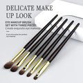 High-end Custom Natural Goat Hair Makeup Brush Set  Ebony Handles Professional-grade High-density Bristles Can Engrave the LOGO