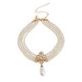 Multi Layer Twisted Pearl Choke Resin Bead Chain Necklace for Women's Necklaces Party Jewelry