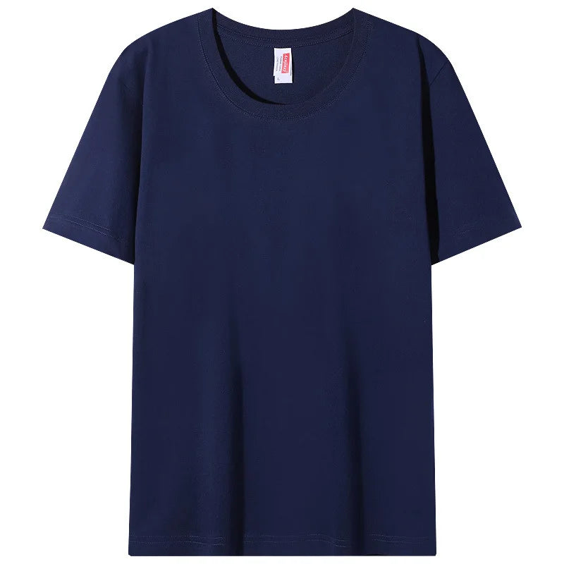 Wholesale Blank Tee Top 100% Cotton 210gsm Men's T-shirt Various Color Wear Breathable Short-Sleeved T-Shirts