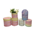 Custom LOGO Round Gift Box 3 Piece Round Bucket Flower Box Flower Hug Bucket Dreamlike Watercolor