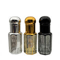Essential Oil Bottle 3ML 6ML 12ML Empty Silver Gold Black Luxury Perfume Packaging Vial Stick Rod Lid Glass Roll on Bottle
