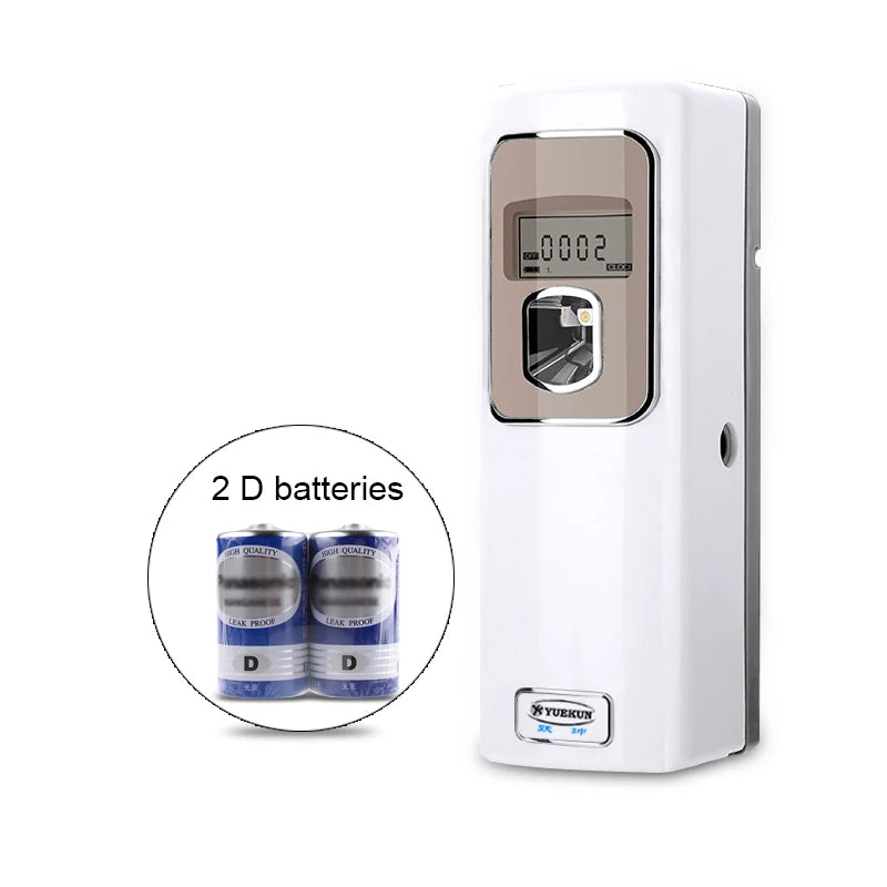 Automatic LCD Toilet Air Freshener Dispenser Eco-Friendly Battery Automatic Aerosol Dispenser with Lockable Feature