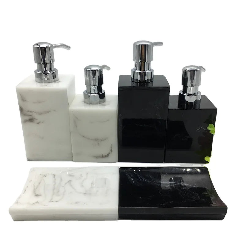 Hotel Bathroom Accessories  Marble Soap Dispenser Set