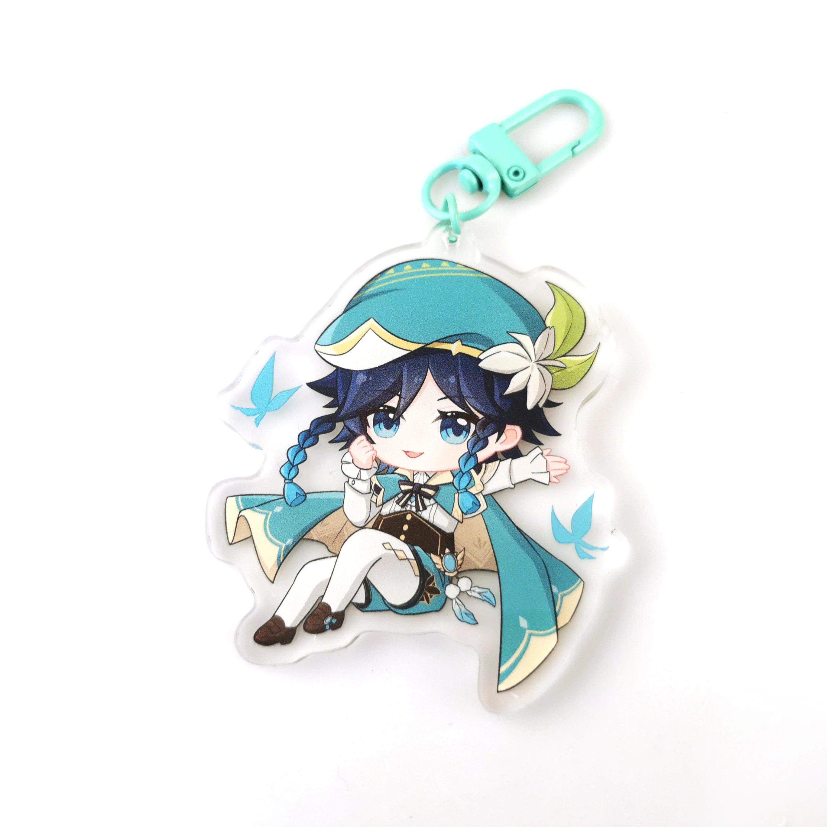 Cartoon Anime Cute Waterproof Digital Photo Acrylic Keychains Communicable Colorful Pendants Charm Wholesale Cheap Party Favor