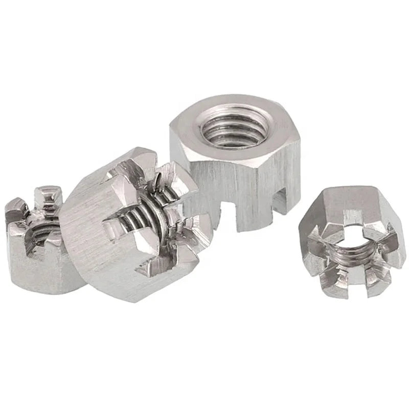 DIN935 A2-70 Stainless Steel Round Hex Castle Slotted Nuts