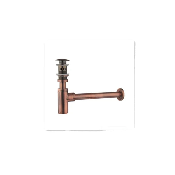 Brass Bathroom Drain Push Down Pop up Basin Waste Drain with Overflow for Home Hotel