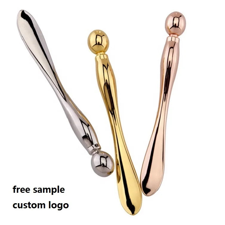 2024 Hot Selling Gold Makeup Spoon Mini Mask Scoop Metal 10cm Cosmetic Spatula