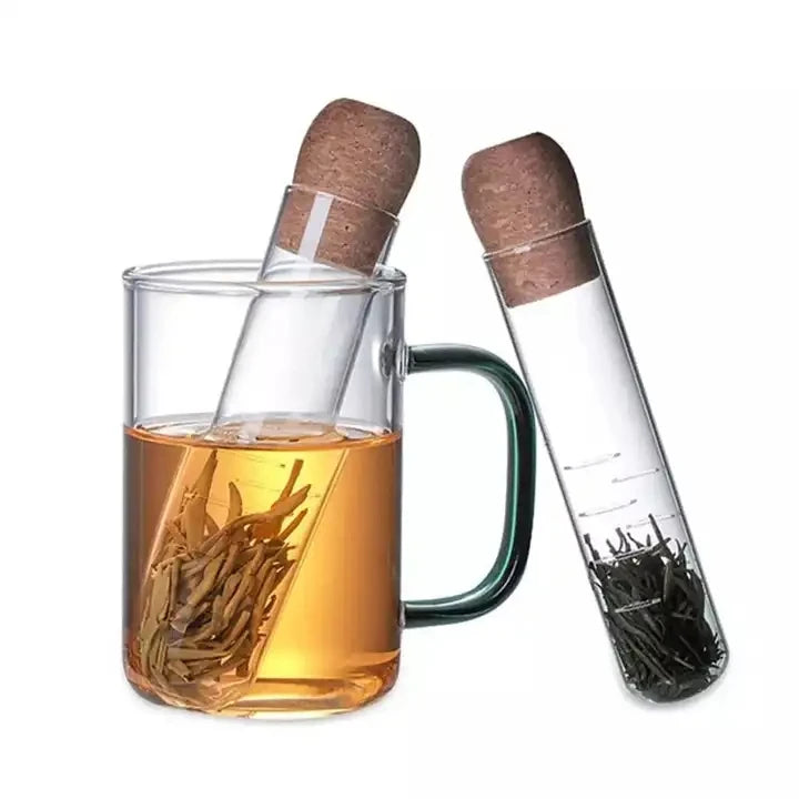 Creative Pipe Glass Design Tea Infuser Wholesale from Factory Fancy Filter for Pure Herb Tea Mug Tool