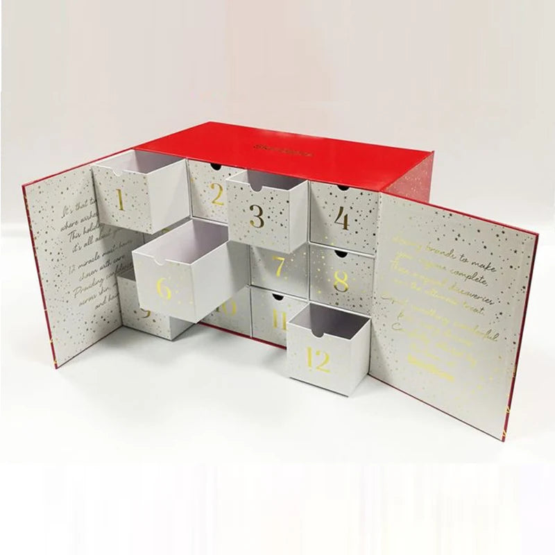 7days  Advent Calander Cookie Box Christmas Paper Factory Price Custom Cupcake Cake Corrugated Boxes